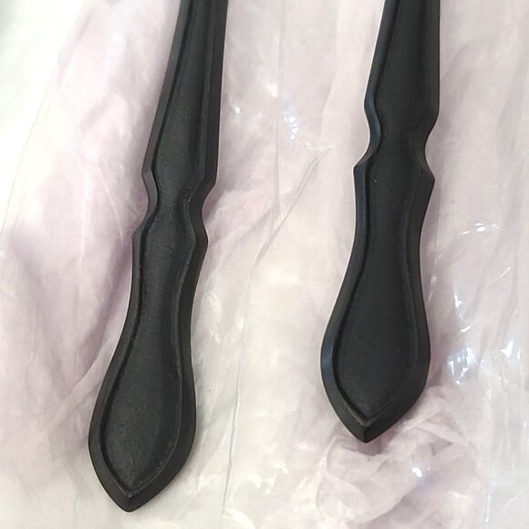 Anthropologie Franklina 5 Piece Flatware Set Matte Black 57530636 NEW - Picture 2 of 8